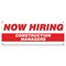 Signmission Now Hiring Construction Managers Banner Apply Inside Accepting Application Single Sided B-30220 - alternate 1